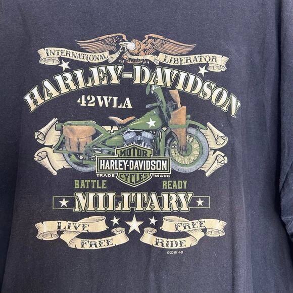 Harley Davidson men’s tee black International Libertarian 2018 size 3X - Picture 8 of 9